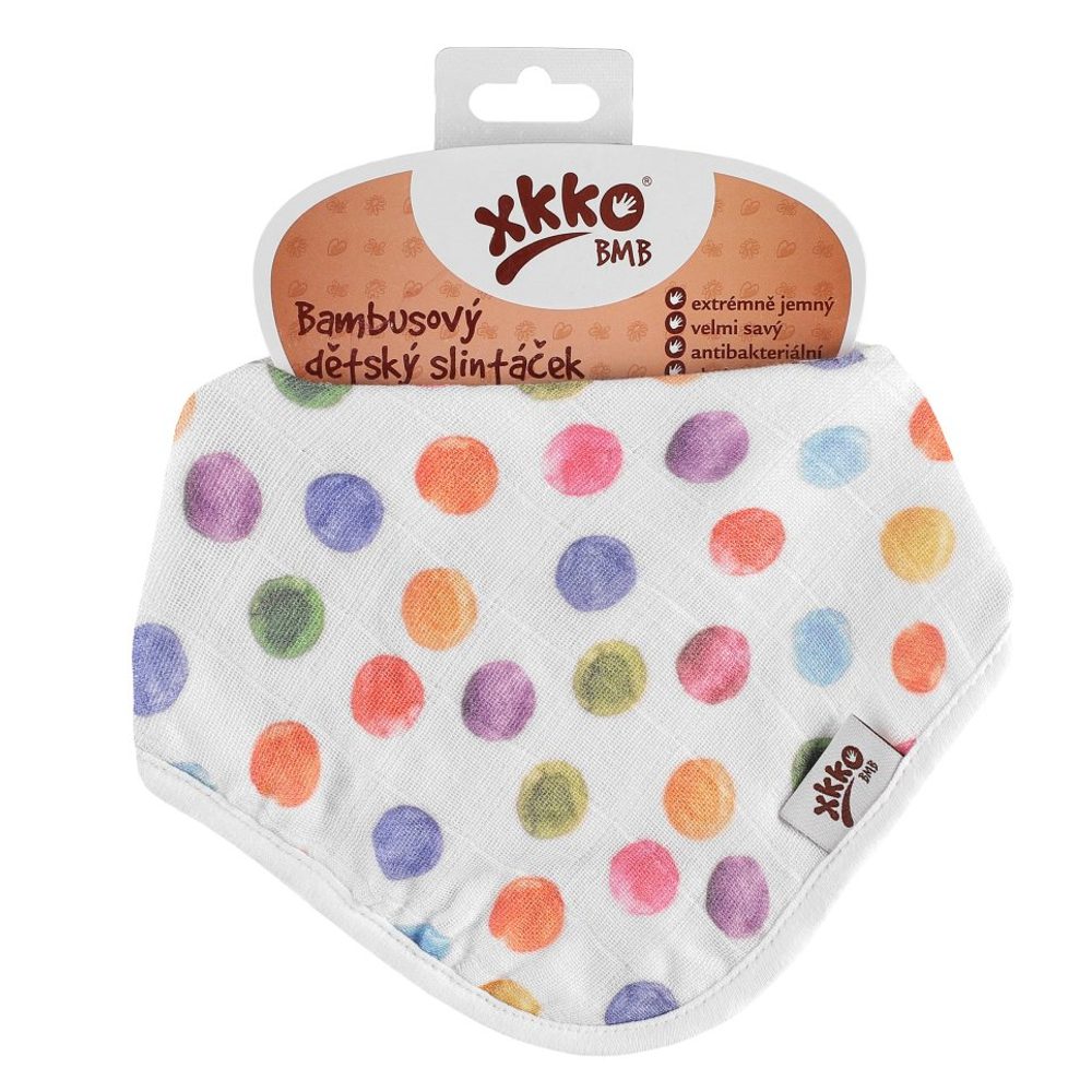 Kikko Bambusový slintáček Digi Watercolour Polka Dots