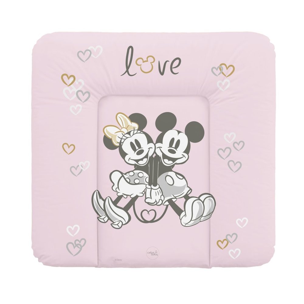 CEBA Podložka přebalovací měkká na komodu  Disney Minnie & Mickey - CEBA Podložka přebalovací měkká na komodu (75x72) Disney Minnie & Mickey Pink