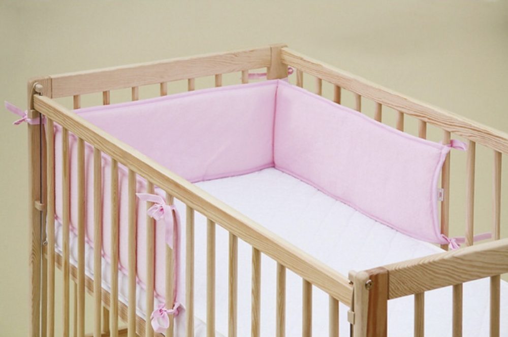 Scarlett Ochranný límec froté do postýlky růžový
