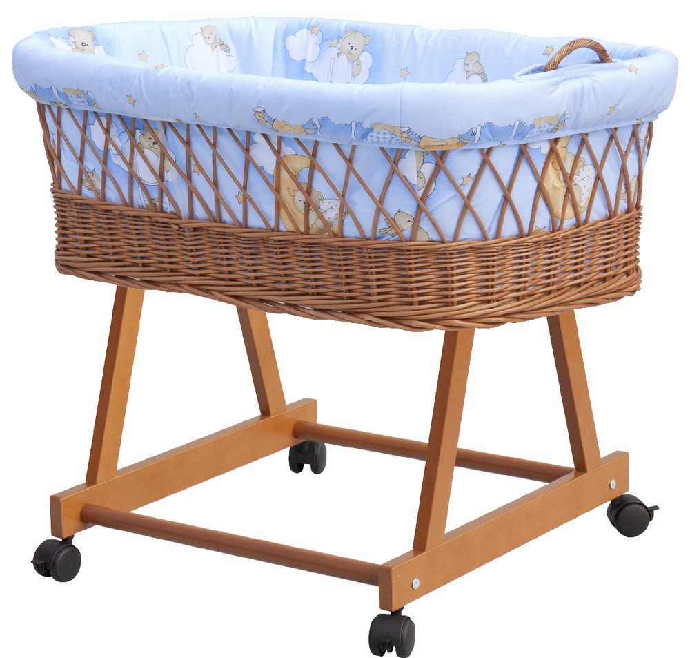 Scarlett Proutěný košík na miminko Mráček modrá