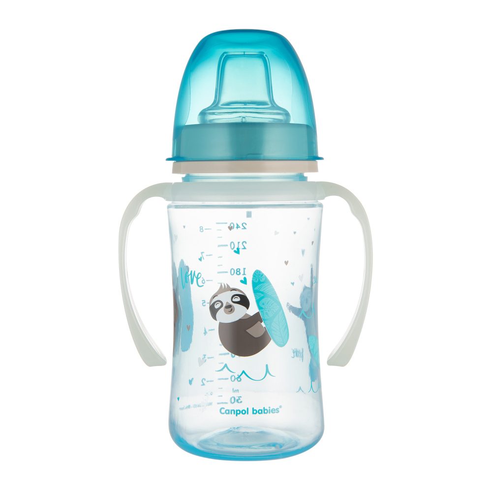 Canpol babies Tréninkový hrníček Sweet Fun 240 ml modrý