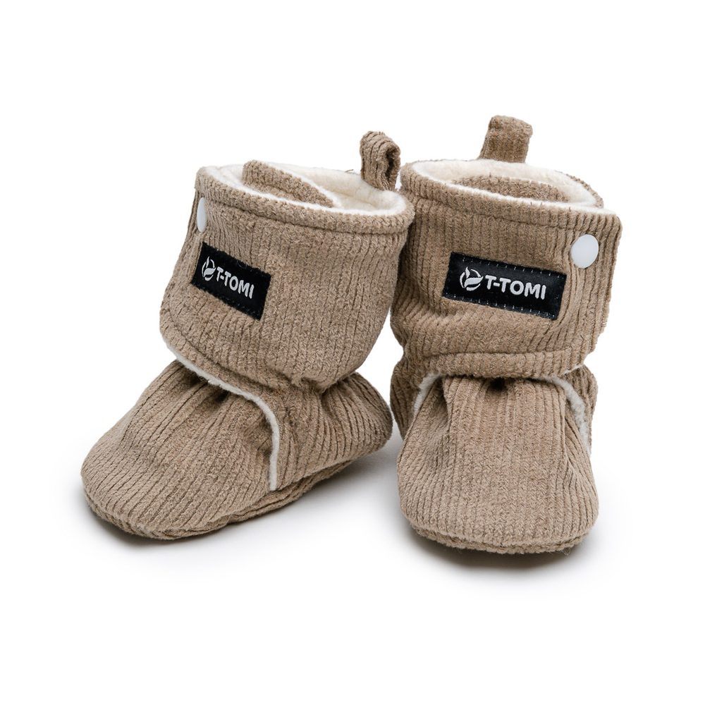Levně T-Tomi Zateplené capáčky Caramel - 0-3 měsíců