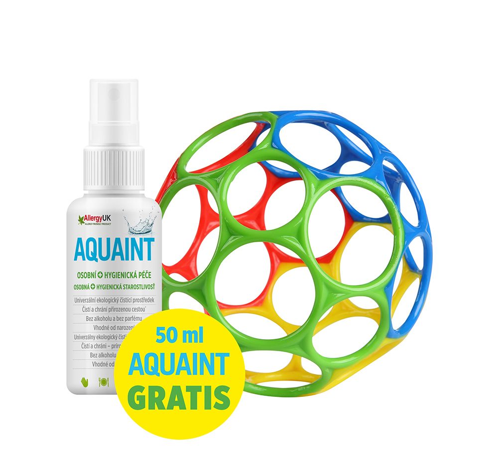 OBALL Hračka Oball™ Classic 10 cm mix barev 0m+AQUAINT 100% ekologická čisticí voda 50 ml - OBALL Hračka Oball™ Classic 10 cm mix barev 0m+AQUAINT 100% ekologická čisticí voda 50…