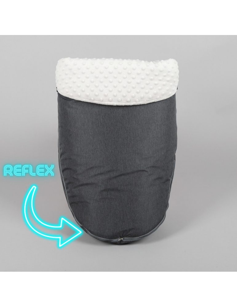 Nánožník melír + světlá šedá REFLEX