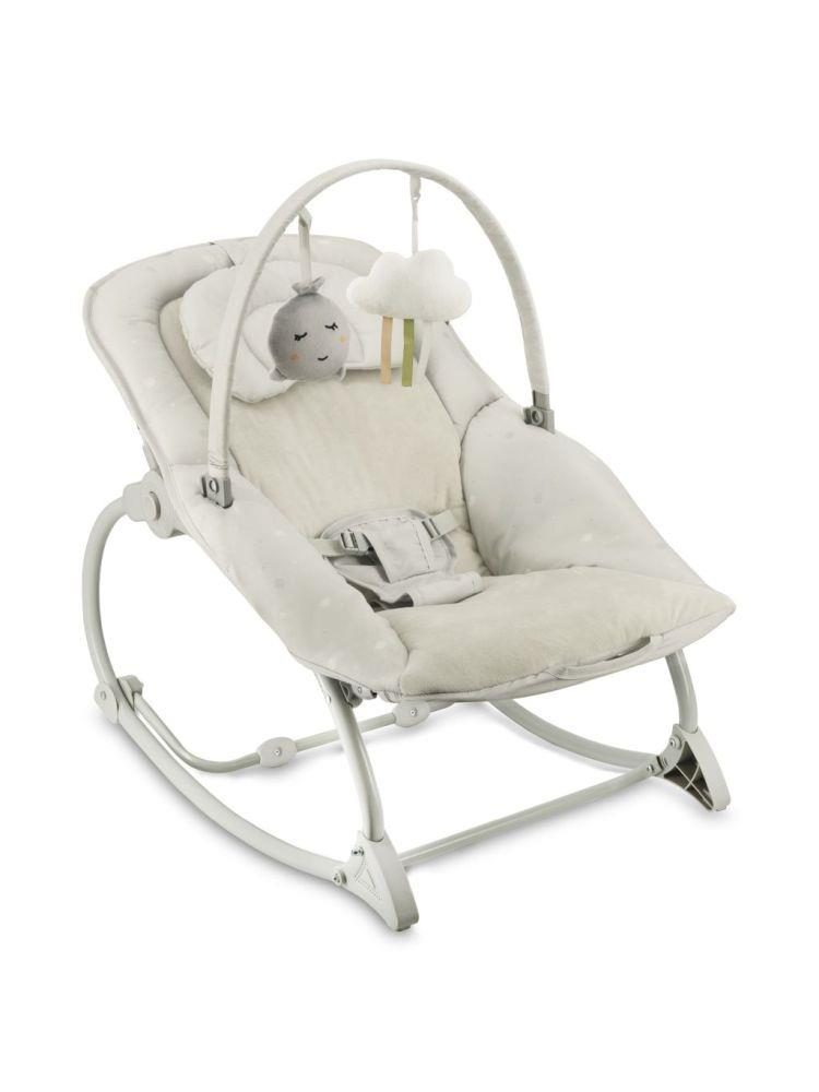 vibrační lehátko s melodiemi momi lapis, světle šedé