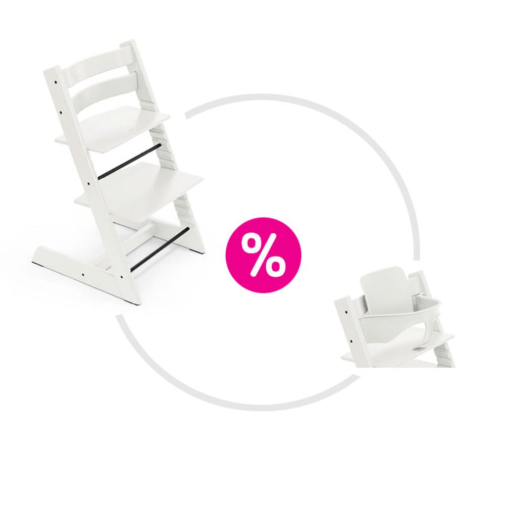 STOKKE® Tripp Trapp® + Baby set zvýhodněná sada - White