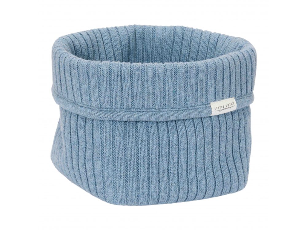 Little Dutch Košík pletený malý Pure Denim Blue