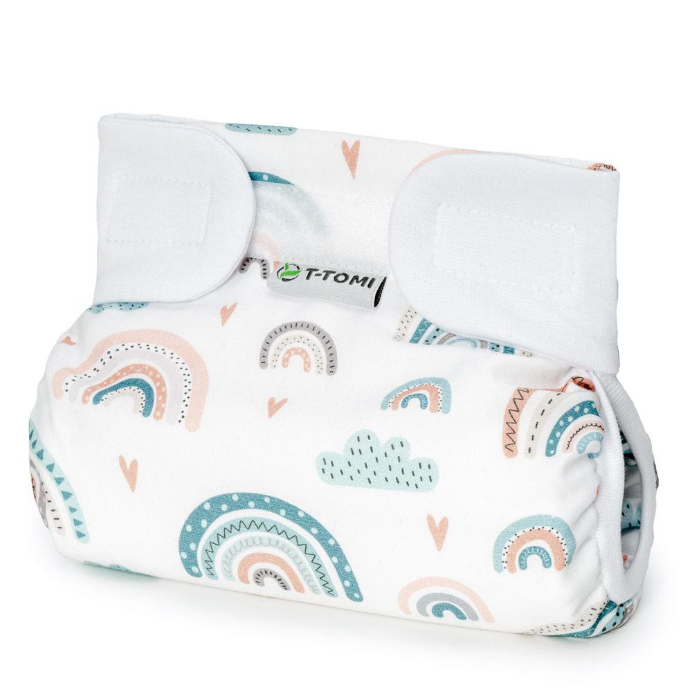 T-Tomi Ortopedické abdukční kalhotky suchý zip - pink elephants 3 - 6 kg
