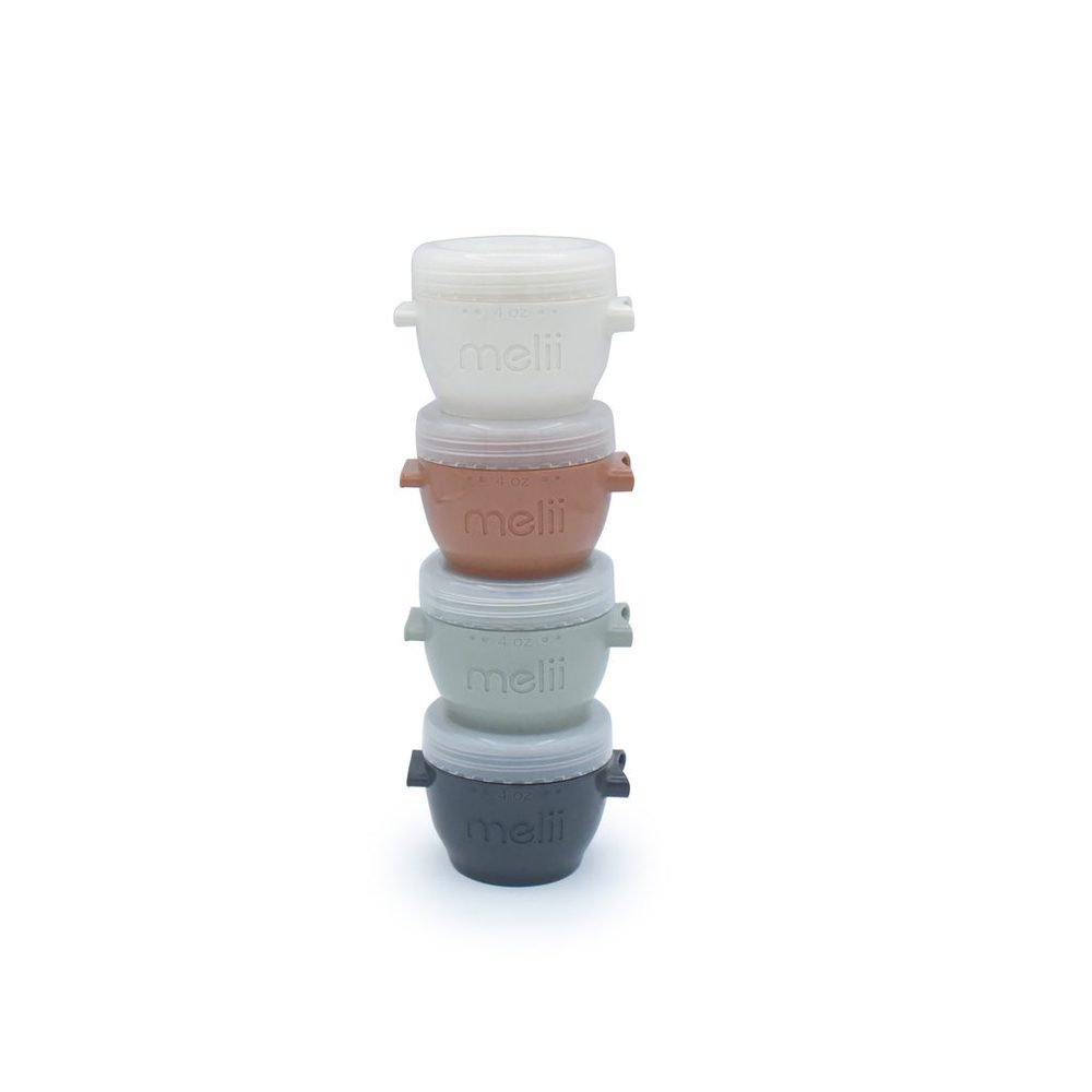 Melii Kelímky na potraviny Snap&Go 118 ml - 4ks - béžové/ šedé