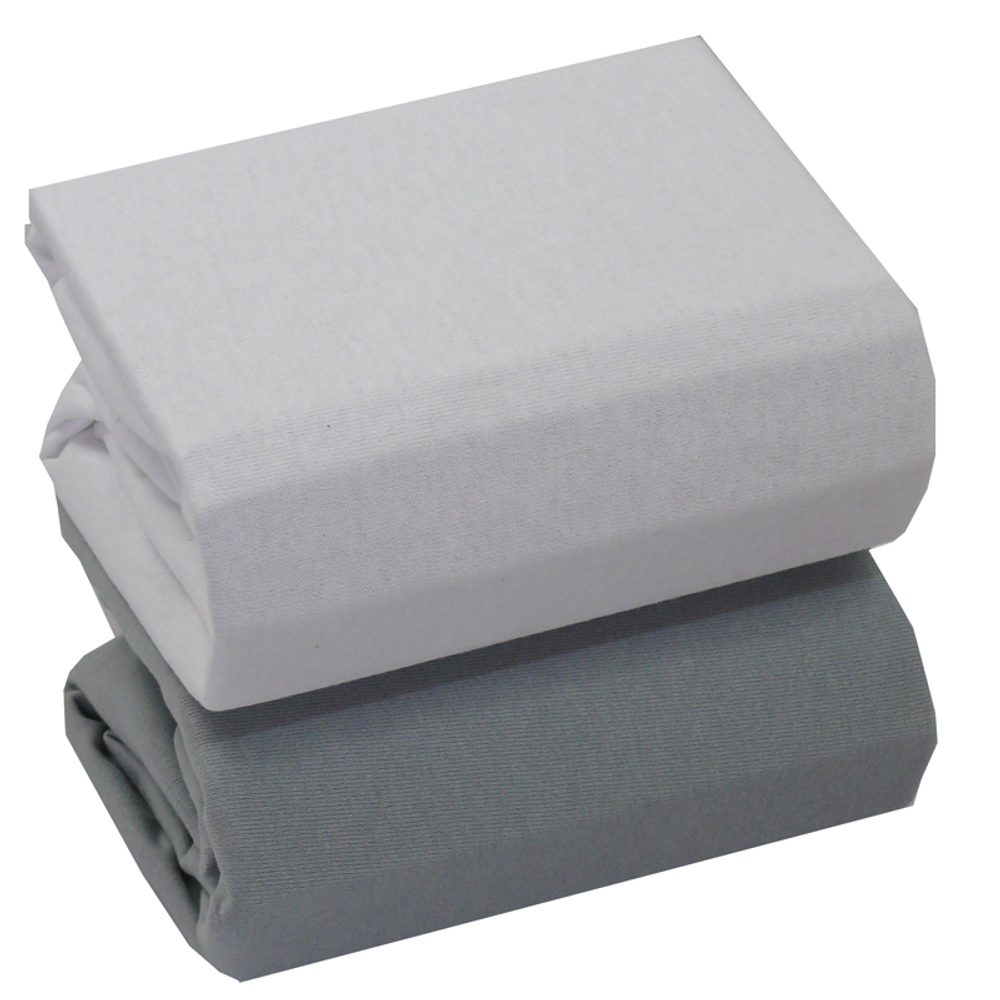 Tomi Prostěradlo jersey 120x60cm 2ks - šedá+bílá