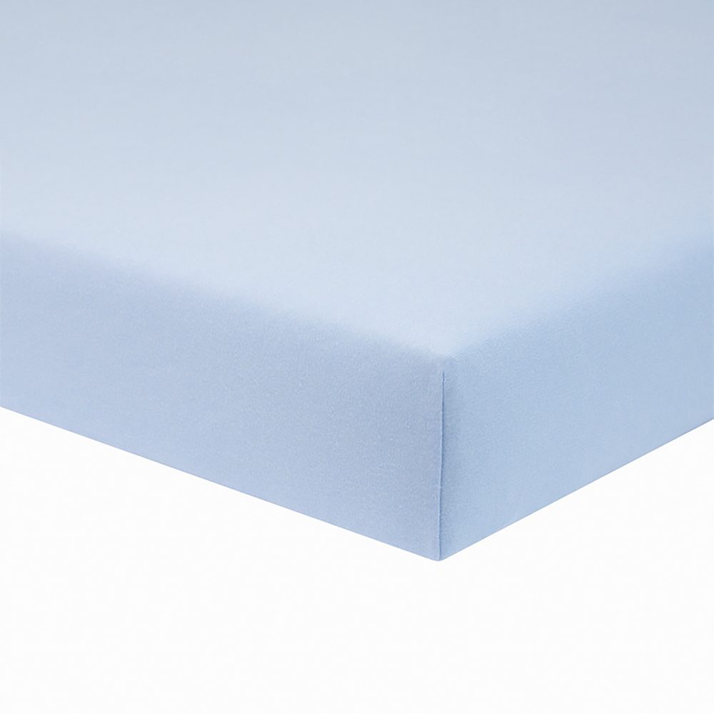 ESITO Dětské prostěradlo do postýlky Zája 60 x 120 cm jednobarevné Soft Blue - modrá / 60 x 120 cm - ESITO Dětské prostěradlo do postýlky Zája 60 x 120 cm jednobarevné Soft Blue -…
