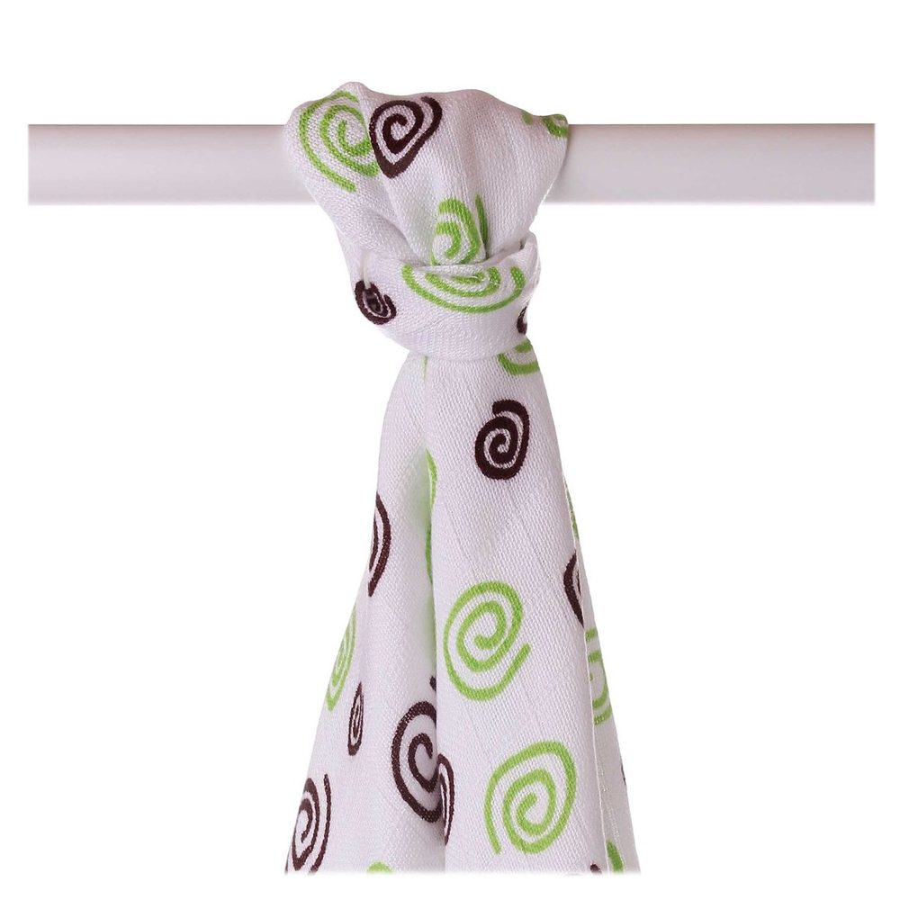 Kikko Bambusová osuška XKKO BMB 90x100 Lime Spirals