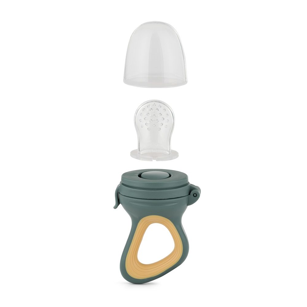 PETITE&MARS Dudlík silikonový na krmení Fruzi Green&Ochre 6m+ - PETITE&MARS Dudlík silikonový na krmení Fruzi Green&Ochre 6m+