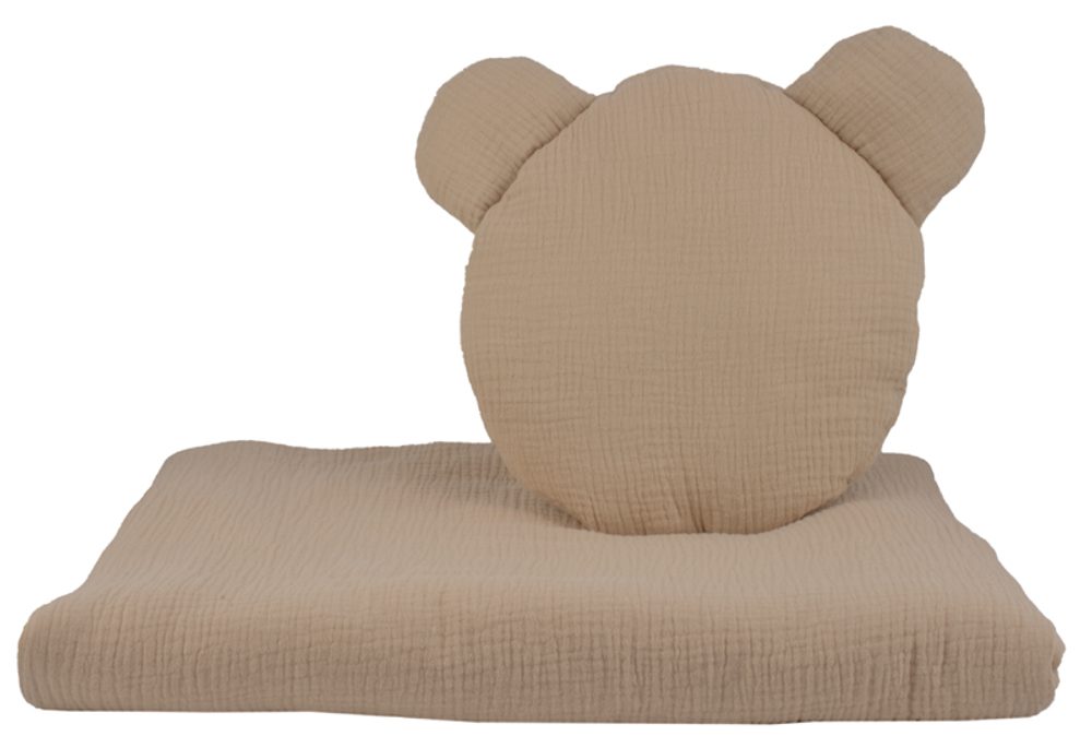 Tomi Peřinky do kočárku mušelín - tm. béžový