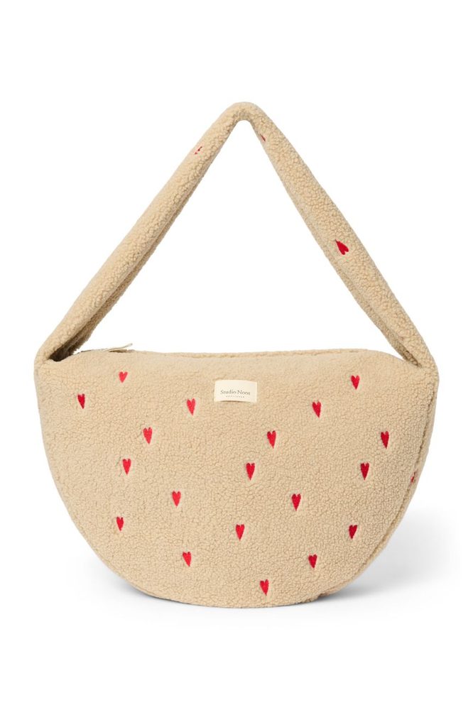 STUDIO NOOS Teddy Cross Body Bag Ecru Hearts