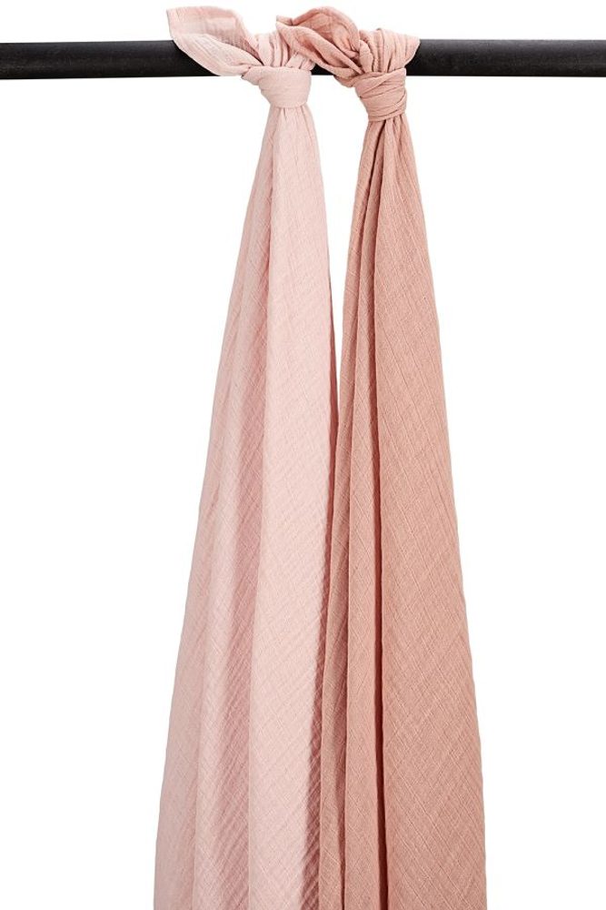 Meyco Mušelínové pleny 2-balení Soft rose/rose