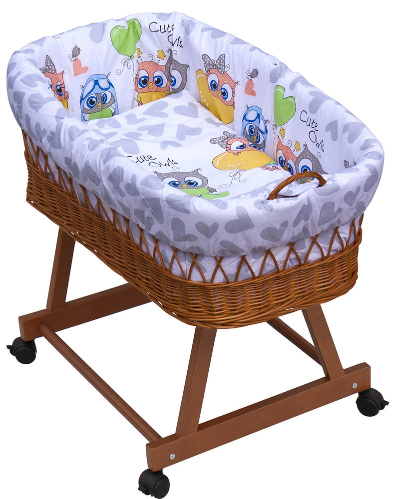 Scarlett Proutěný košík na miminko Kulíšek šedá