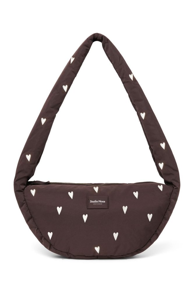 STUDIO NOOS Taška Cross body Puffy Mini -  Brown Hearts