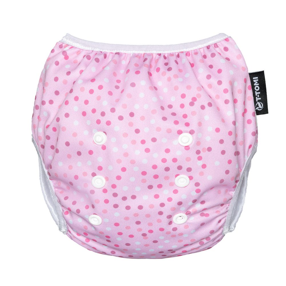 T-Tomi Plenkové plavky s volánkem - Pink Dots