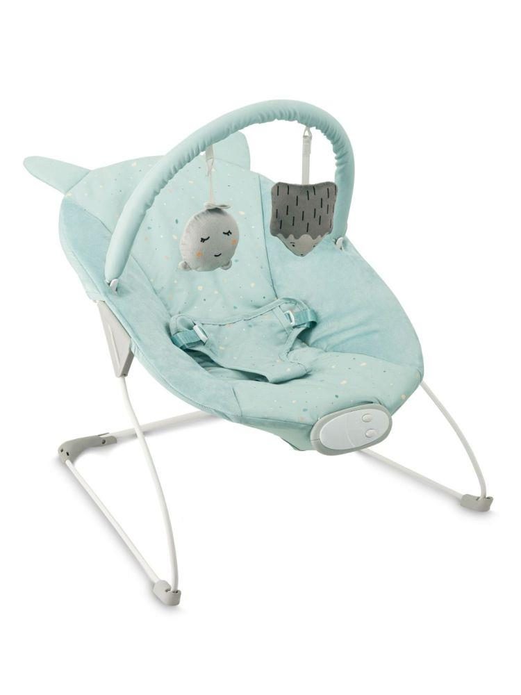 Vibrační lehátko s melodiemi MoMi Glossy modré