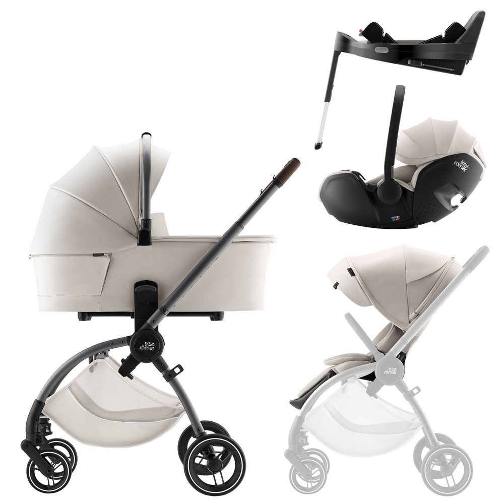 BRITAX-RÖMER Set kočárek Rio + hluboká korba + autosedačka Baby-Safe PRO + Vario Base 5Z Lux