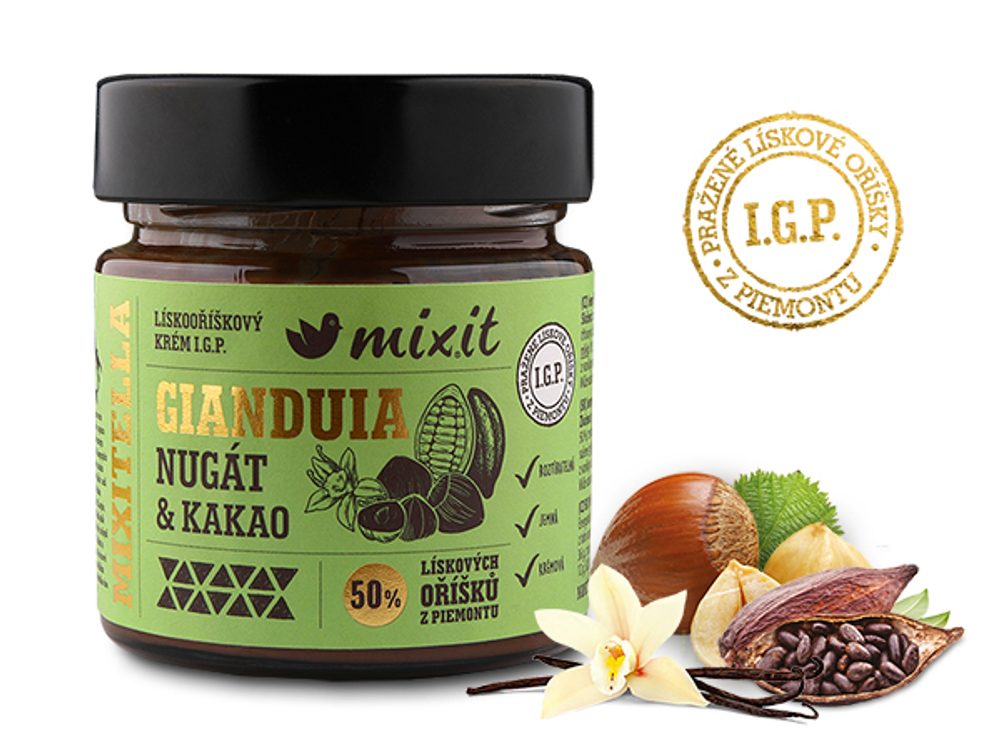 Mixitella Premium Lískový oříšek z Piemontu s mlékem a kakaem