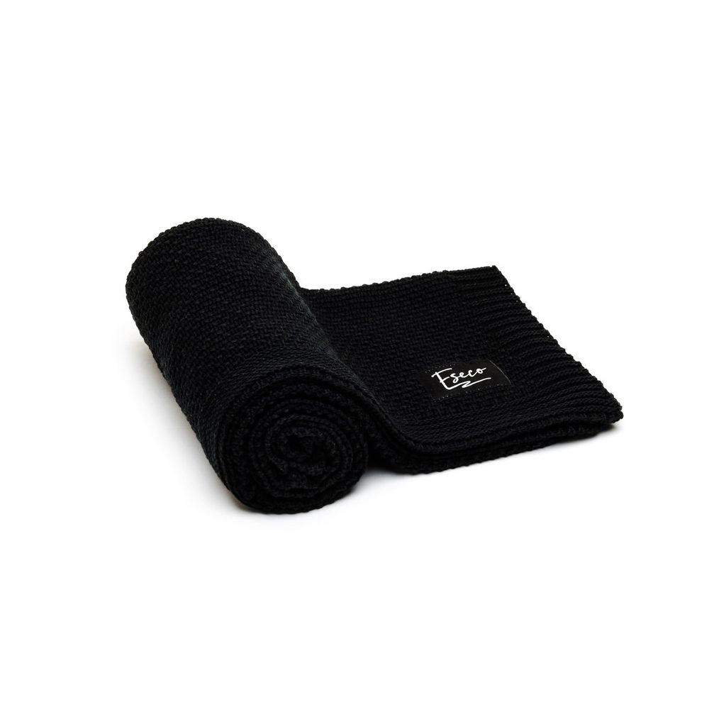 T-TOMI Pletená deka Black, černá, 80 x 100 cm