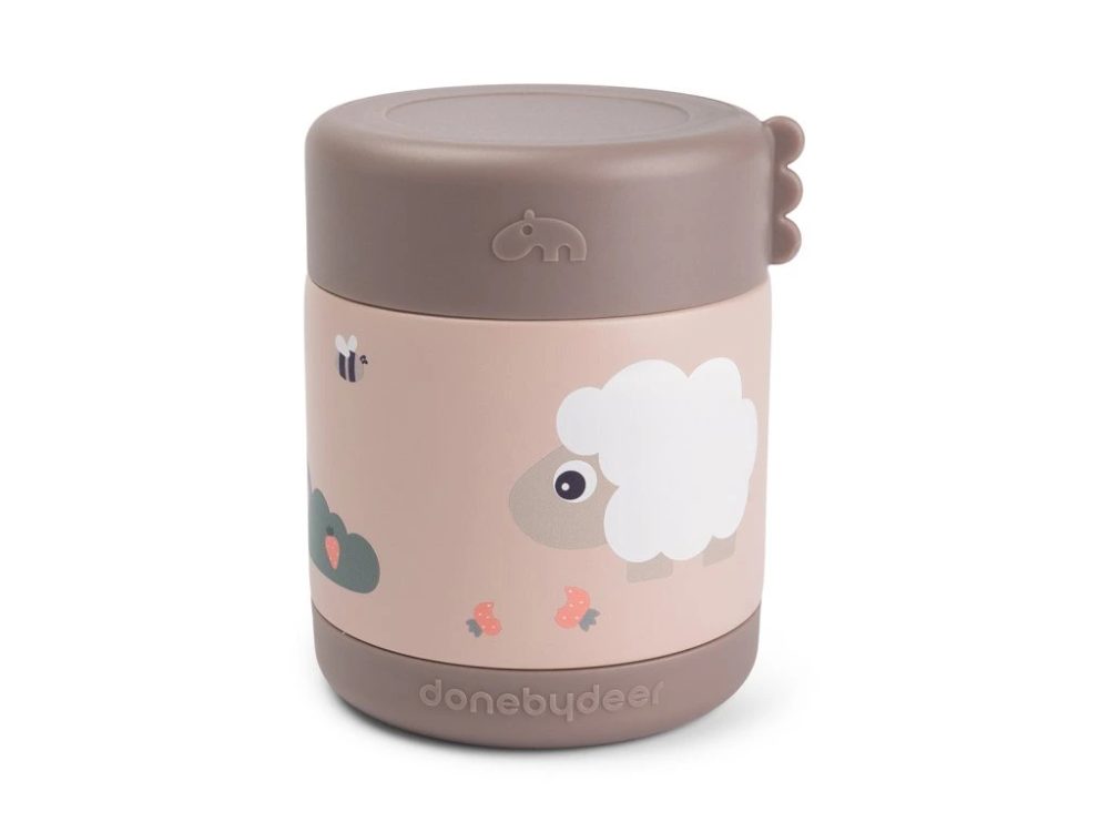 Done by Deer Dětská termonádoba 300 ml - Tiny Farm Růžová