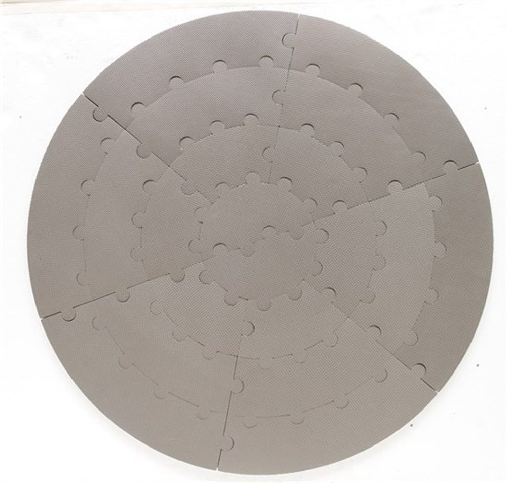 BabyDan kulatá hrací podložka puzzle/dráha Grey 110cm
