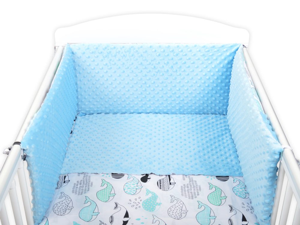 Tomi Povlečení K3 minky Velryba - modrá