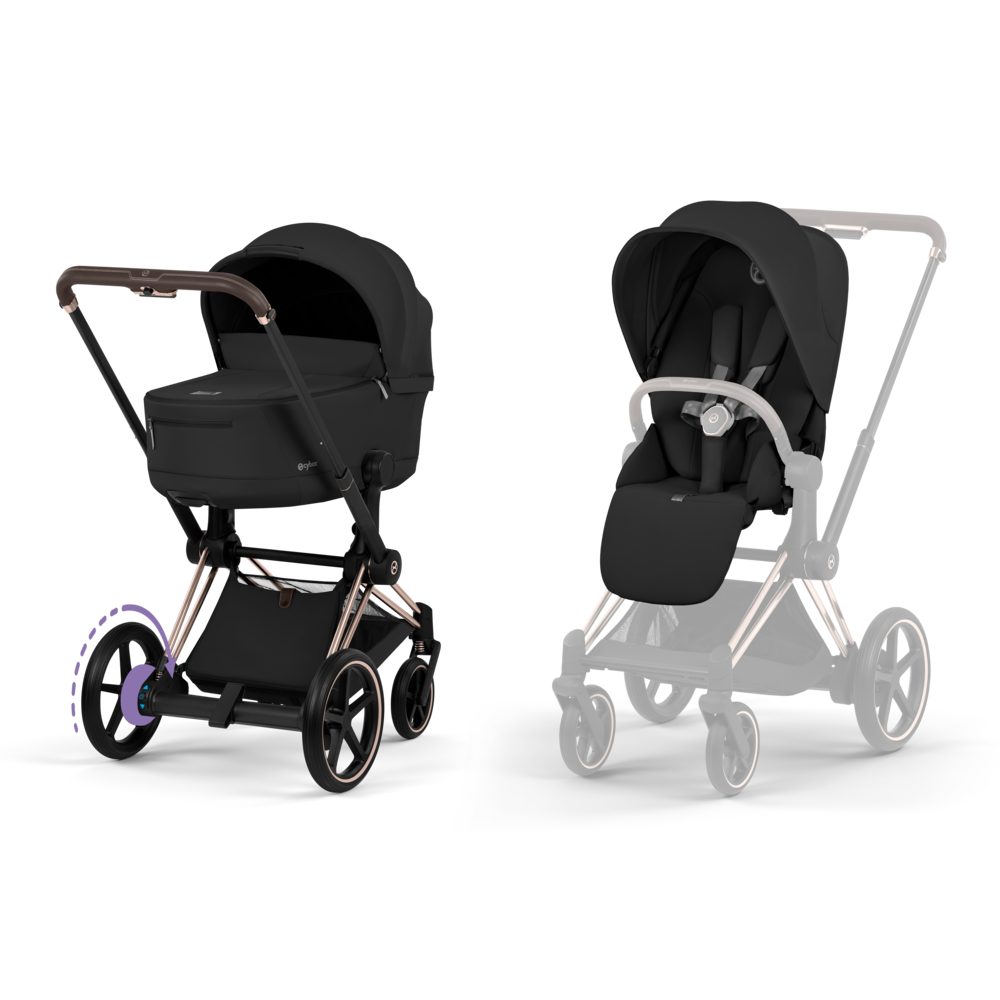 Cybex e-Priam Comfort kompletní kočárek 2026 - Rosegold / Sepia Black