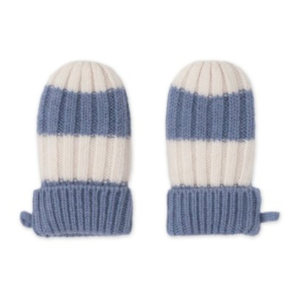Lodger merino rukavice stripe stone 0–12 měsíců