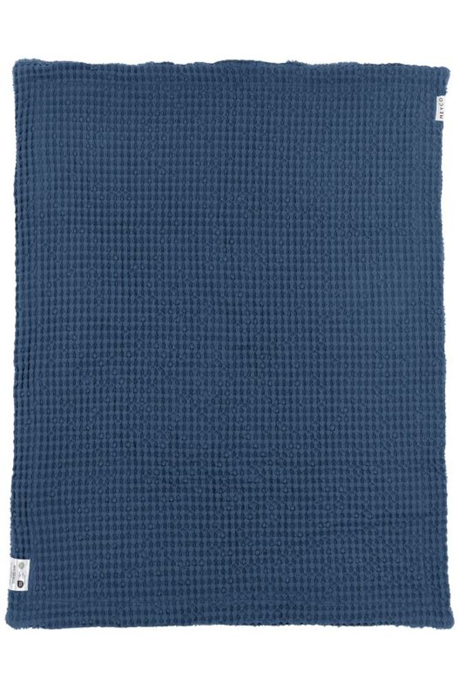 Meyco Deka do postýlky Waffle Teddy fleece - Indigo