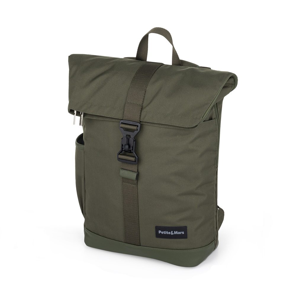 PETITE&MARS Batoh přebalovací na kočárek Jackob Military Green
