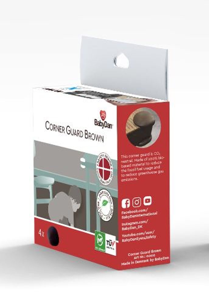 BabyDan chrániče rohů 4ks Corner Guard brown, BIO