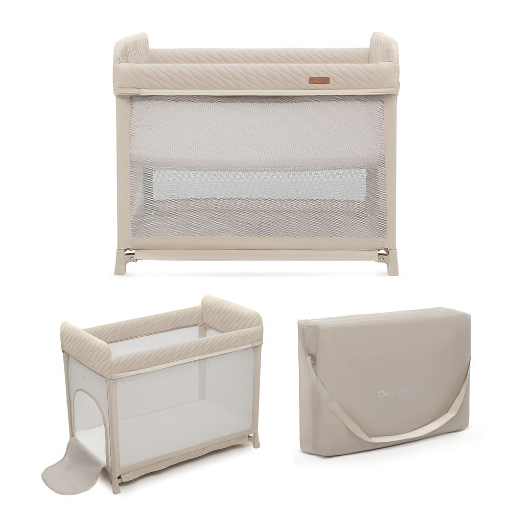 KINDERKRAFT SELECT Postieľka cestovná Moon Dream Black - KINDERKRAFT SELECT Postýlka cestovní Moon Dream Beige