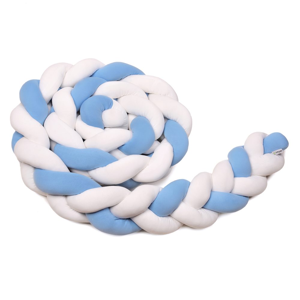 T-Tomi Pletený mantinel 180cm - white + blue