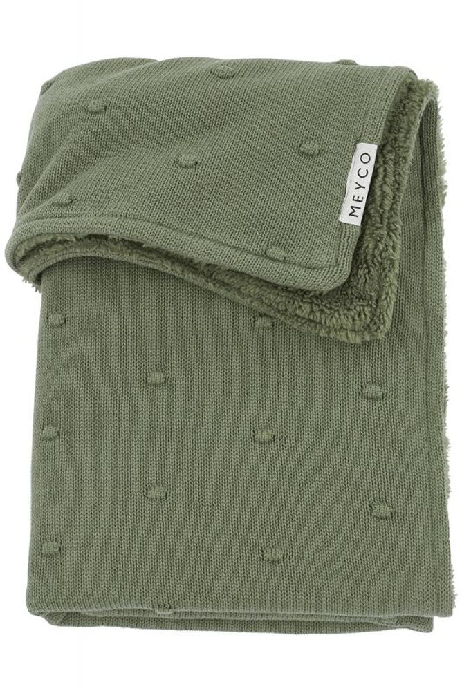 Meyco Deka Mini knots fleece - Forest green