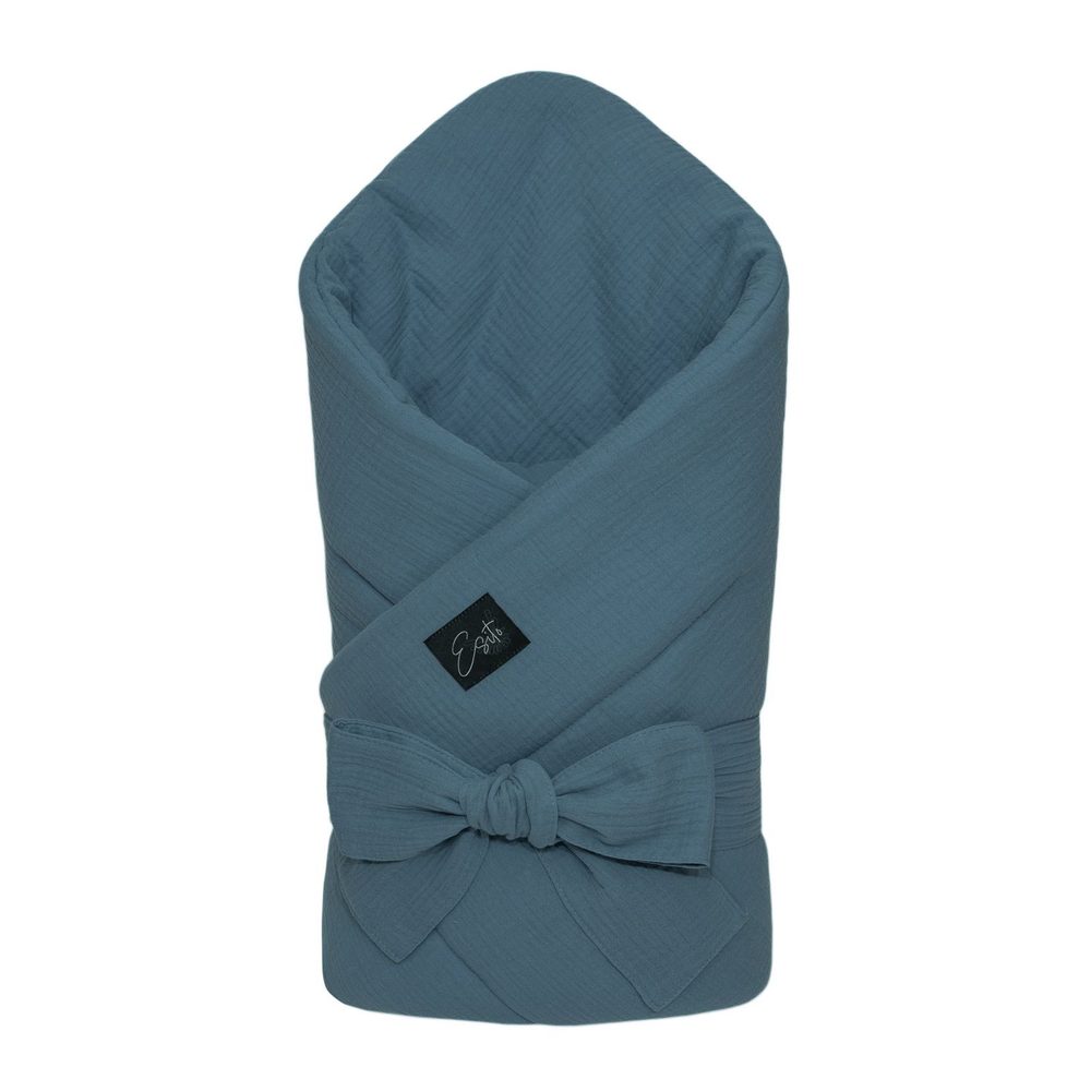 ESITO Mušelínová zavinovačka pro miminko Denim blue 85x85 cm - džínová modrá / 85 x 85 cm