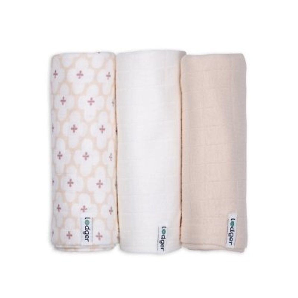 LODGER Swaddler Solid Matcha 3balení 70 x 70 cm Powder