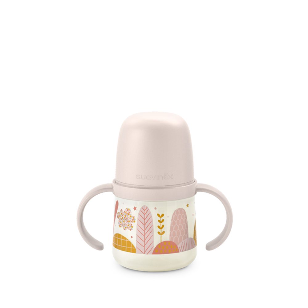 Suavinex PRVNÍ láhev s oušky DREAMS 150ml - RŮŽOVÁ