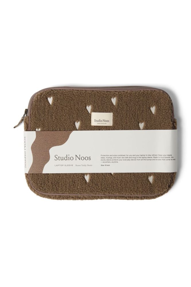 STUDIO NOOS Obal na notebook - Brown Teddy Hearts Velikost: 13 palců