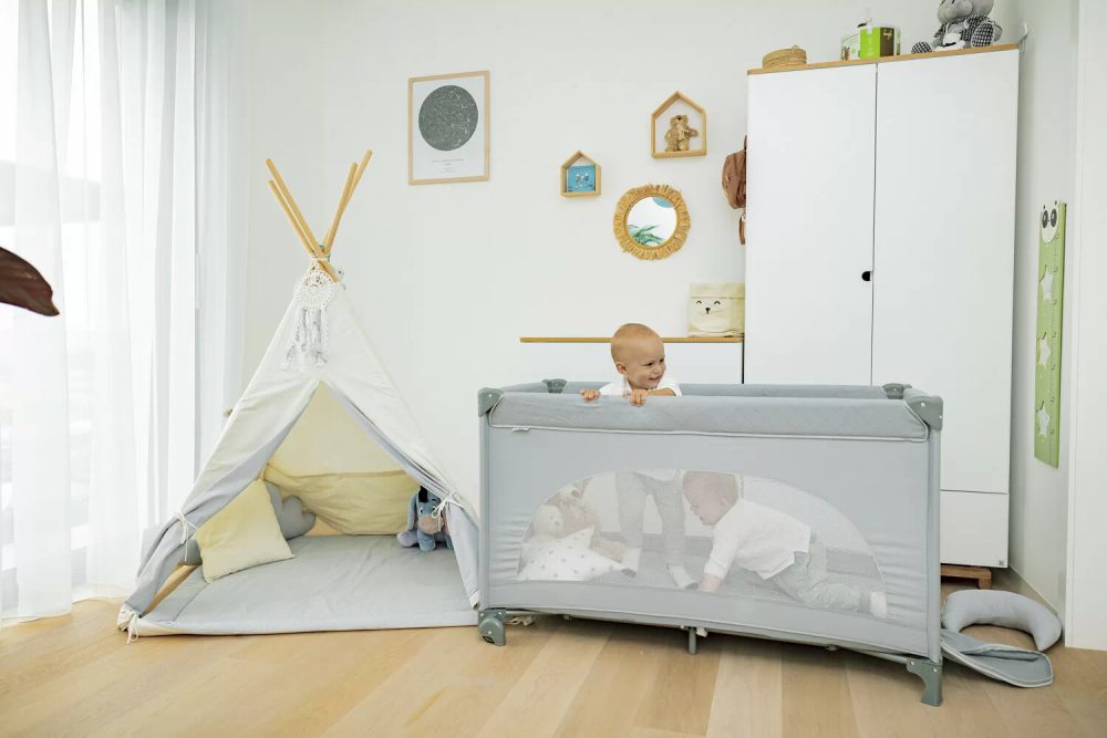 ZOPA Postýlka skládací Lely - Antracit Grey (obrázek 5)