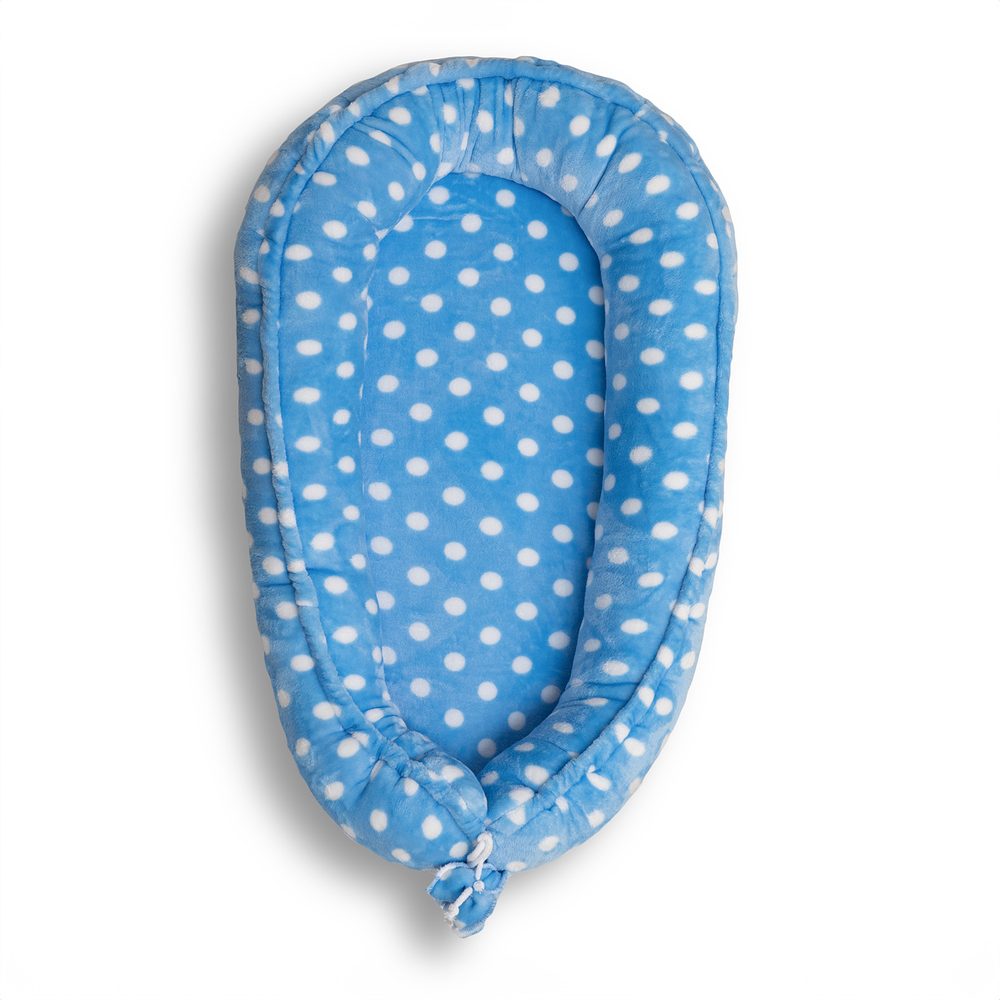 ESITO Luxusní hnízdo Magna Blue dot - puntík modrá / 100 x 65 cm