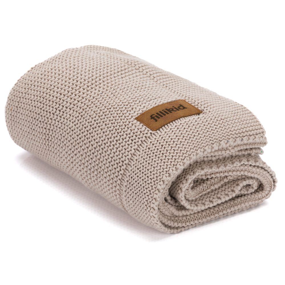 Fillikid Pletená dětská deka Knit taupe