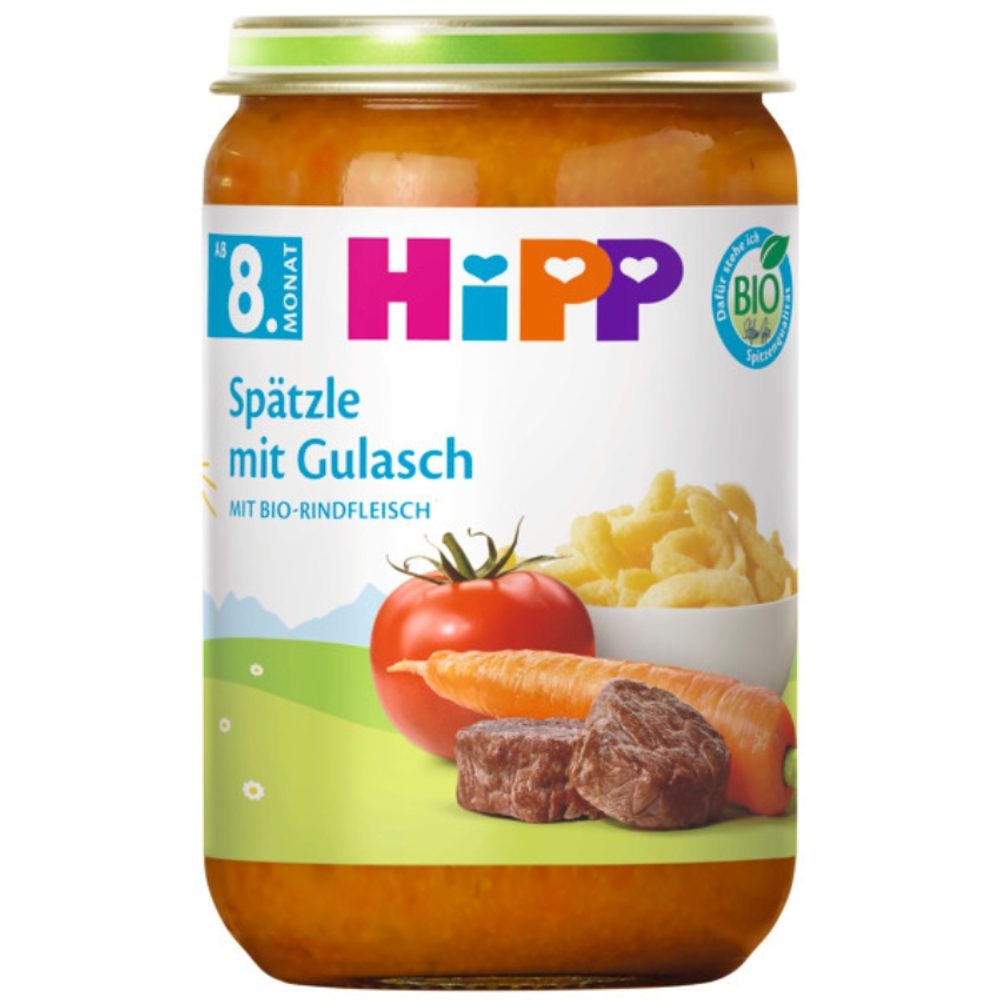 Hipp BIO Špecle a guláš s hovězím masem 200 g