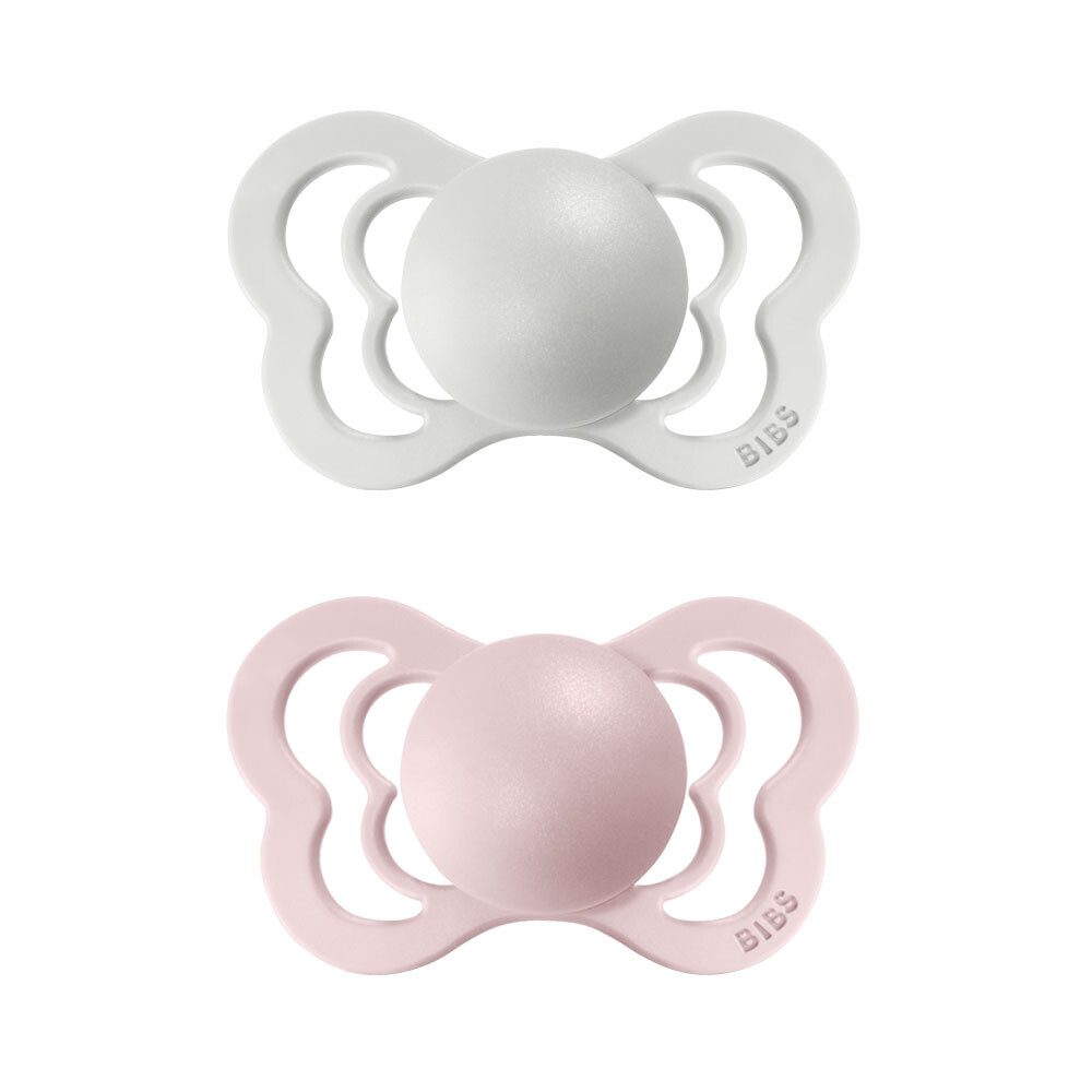 BIBS Couture ortodontický dudlík z přírodního kaučuku 2ks vel.1 - Haze / Blossom