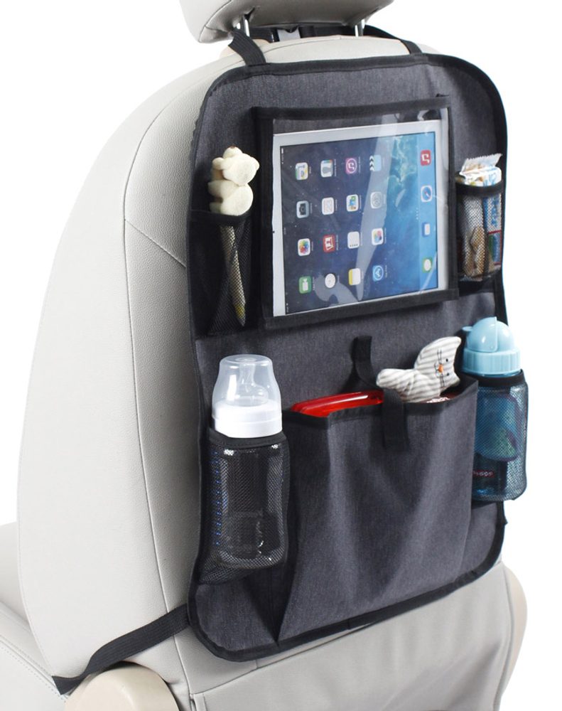 BabyDan Kapsář do auta s kapsou na tablet Luxury Grey - autosedačky