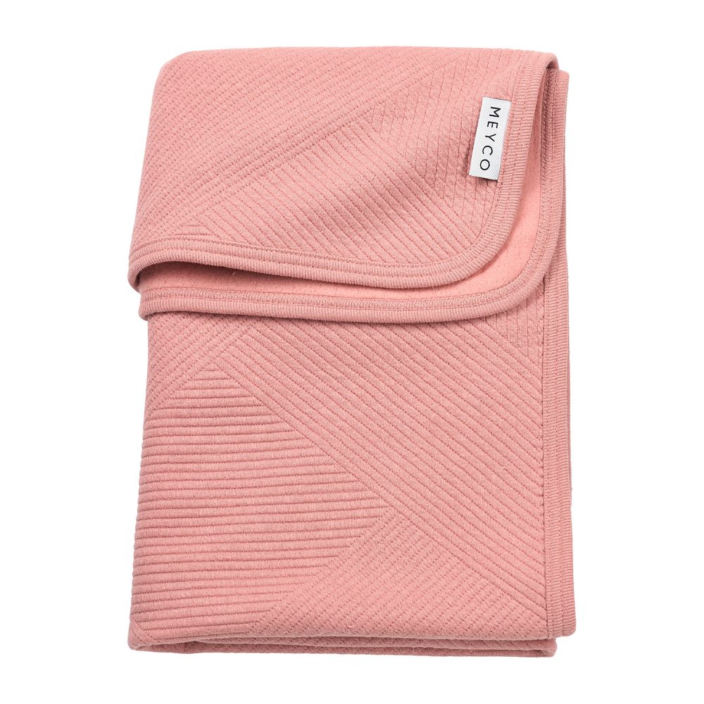 Meyco Žakárová flanel deka Pure - Rose