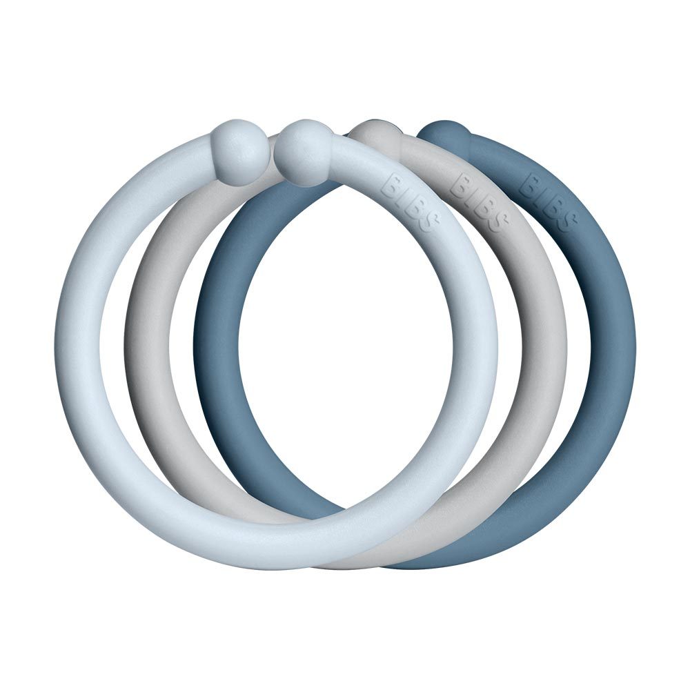 BIBS Loops kroužky 12ks - Baby Blue / Cloud / Petrol